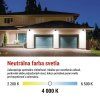 LED reflektor VISIO čierny, 50 W neutrálna biela