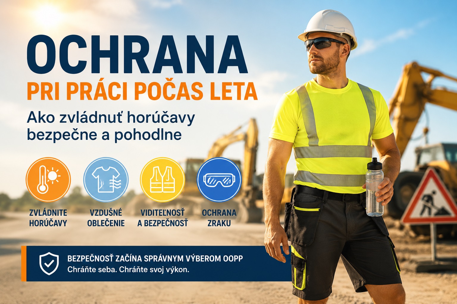 Ochrana pri práci počas leta: Ako zvládnuť horúčavy bezpečne a pohodlne