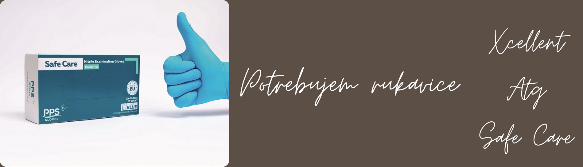 Jednorázové európske nitrilové rukavice UNI SAFE CARE modré