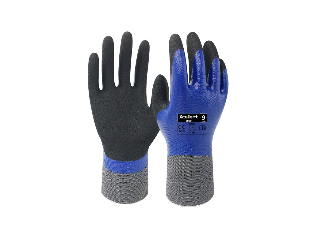 Ergonomické pracovné nitrilové rukavice XCELLENT 3009