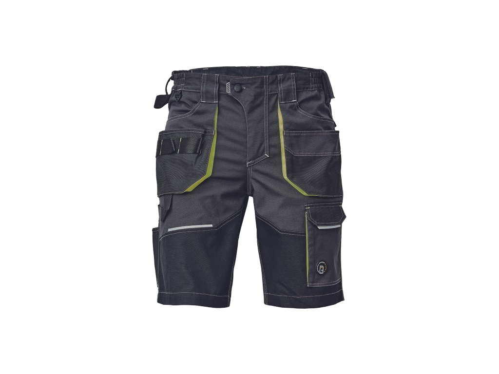 SHELDON šortky (Veľkosť 42, Farba antracit/žltá)