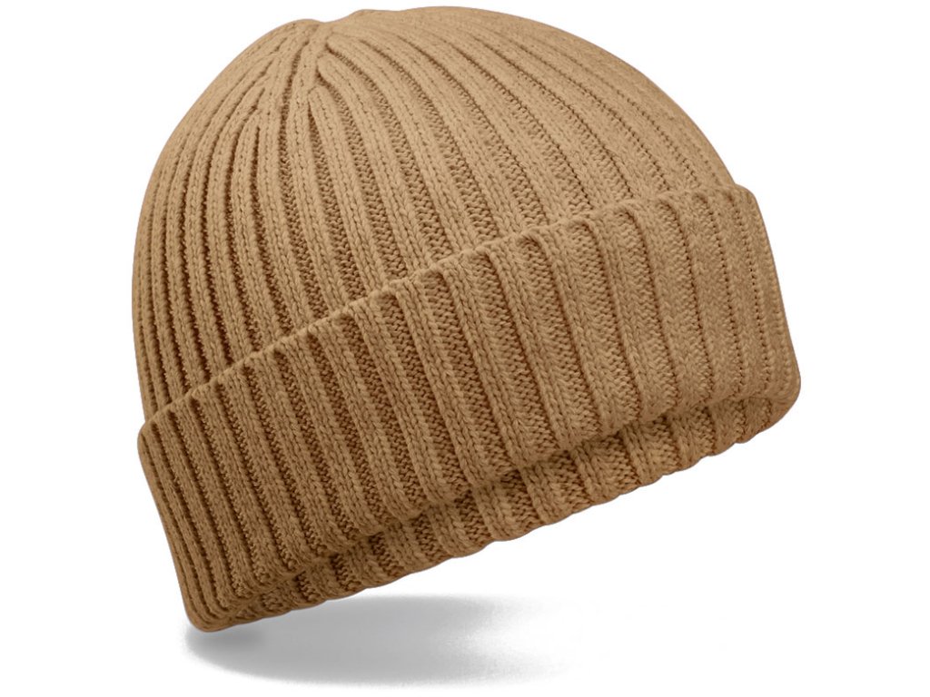 Beechfield | B 341B Detská pletená čiapka z bio bavlny_53.341B (Farba biscuit, Veľkosť onesize)