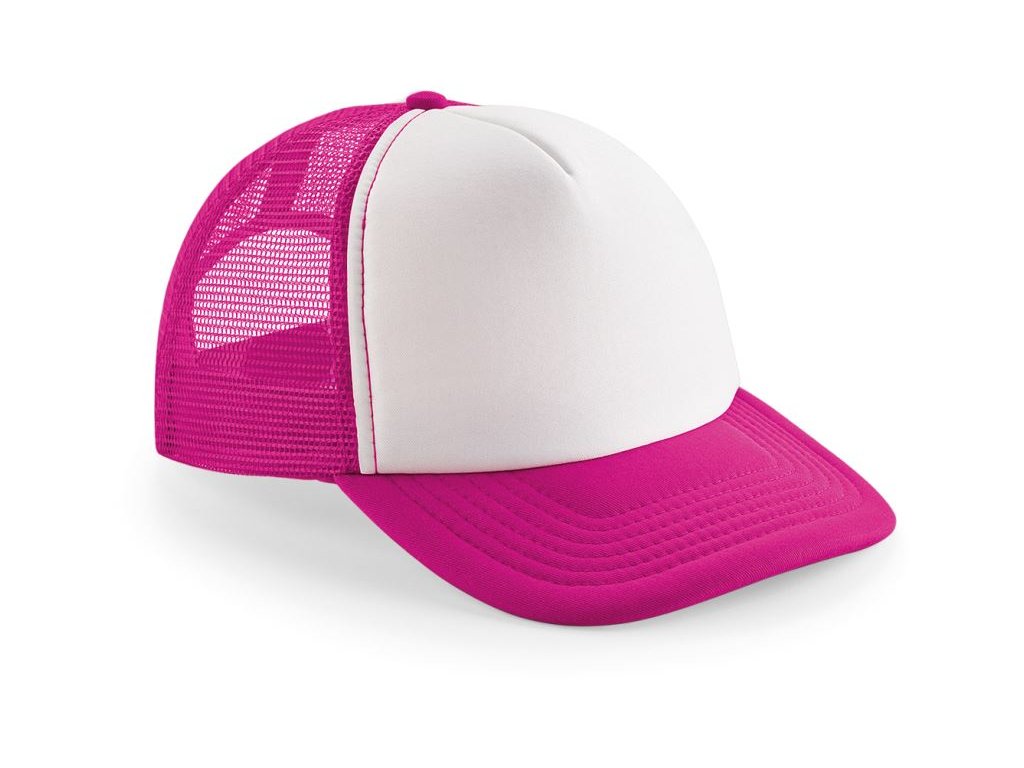 Beechfield | B645 5 panelová šiltovka Vintage Trucker_53.0645 (Farba fuchsia/white, Veľkosť onesize)