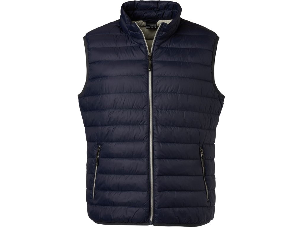 James & Nicholson | JN 1138 Pánska páperová vesta_02.1138 (Farba navy/silver, Veľkosť S)