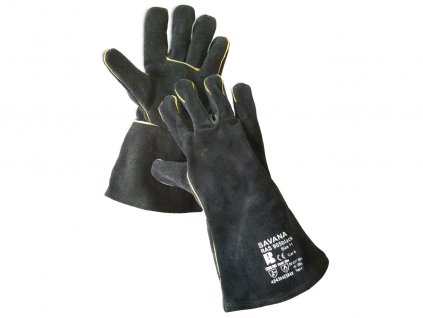 Zváračské celokoženné rukavice SAVANA BLACK RAS905