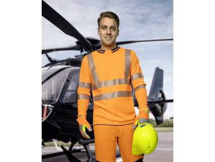 Tričko s dlhým rukávom ARDON®SIGNAL Hi-Vis oranžové (Veľkosť S)