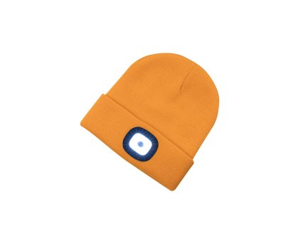 Zimná čiapka s LED svietlom, oranžová hi-vis