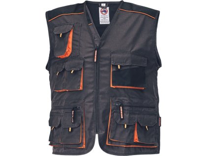 EMERTON vesta (Farba čierno - oranžová, Veľkosť 54)