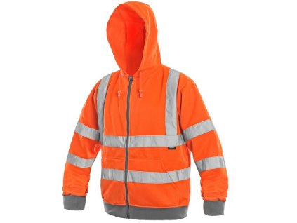 Mikina FROME výstražná, dve farby (Farba oranžová, Veľkosť S)