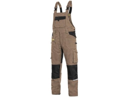 Nohavice s náprsenkou CXS STRETCH, pánske, viac farieb (Farba béžová, Veľkosť 46)