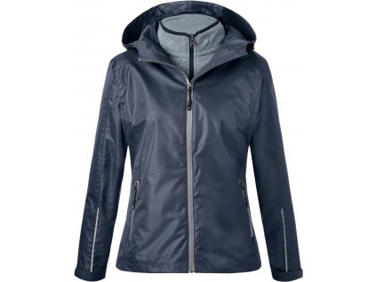 James & Nicholson | JN 1153 Dámska bunda 3-v-1_02.1153 (Farba navy/silver, Veľkosť XS)