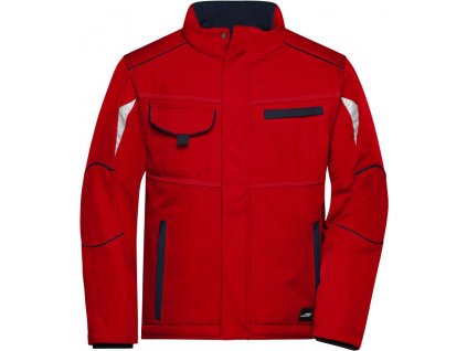 James & Nicholson | JN 853 Pracovná zimná softshellová bunda - Color_02.0853 (Farba red/navy, Veľkosť XS)