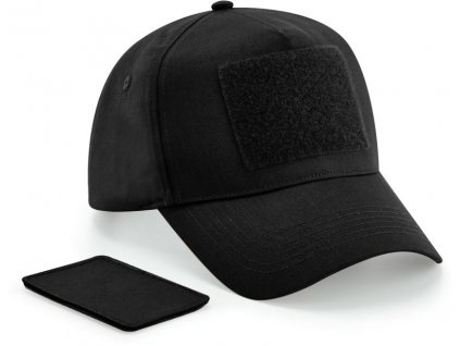Beechfield | B638 5 panelová čiapka s nášivkou_53.0638 (Farba black, Veľkosť onesize)