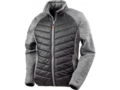Result Work-Guard | R314X Hybridná pletená fleecová bunda "Elevator"_30.314X (Farba black/grey marl, Veľkosť M)