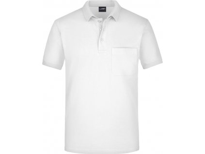 James & Nicholson | JN 922 Piqué polo s náprsným vreckom_02.0922 (Farba white, Veľkosť S)