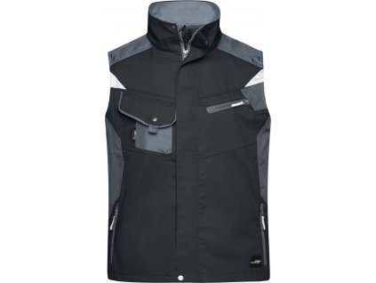 James & Nicholson | JN 822 Pracovná vesta - Strong_02.0822 (Farba black/carbon, Veľkosť S)
