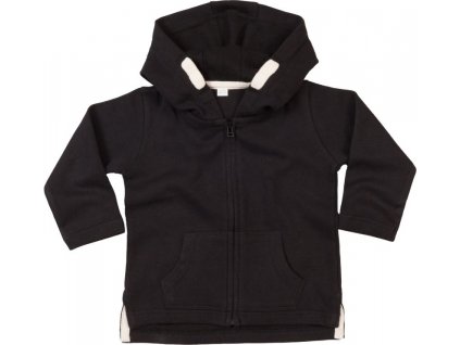 Babybugz | BZ32 Detská mikina s kapucňou_71.0032 (Farba black, Veľkosť 6-12)