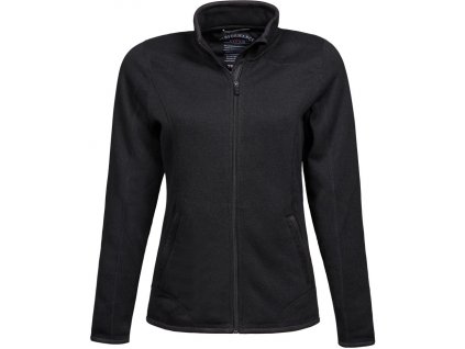 Tee Jays | 9616 Dámska melanžová pletená fleecová bunda_18.9616 (Farba black, Veľkosť S)