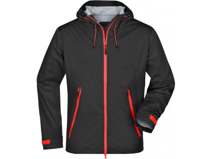 James & Nicholson | JN 1098 Pánska 3-vrstvová softshellová bunda_02.1098 (Farba black/red, Veľkosť S)