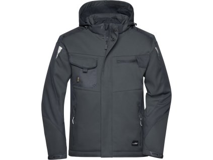 James & Nicholson | JN 824 Pracovná zimná softshellová bunda - Strong_02.0824 (Farba black/black, Veľkosť XS)