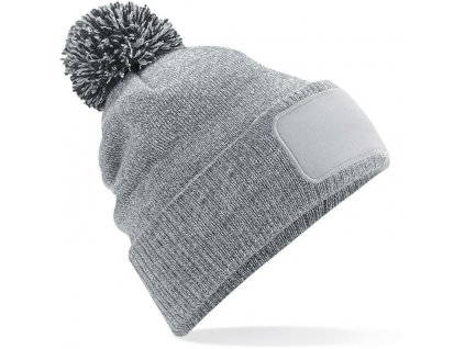 Beechfield | B443 Pletená čiapka Snowstar®_53.0443 (Farba heather grey/black, Veľkosť onesize)