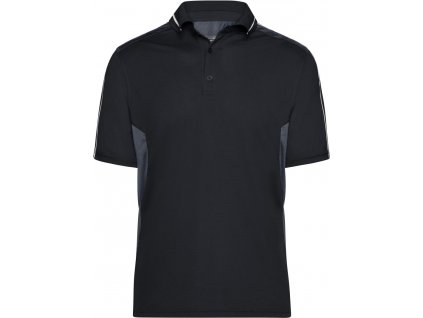 James & Nicholson | JN 828 Pánske pracovné piqué polo - Strong_02.0828 (Farba black/carbon, Veľkosť XS)
