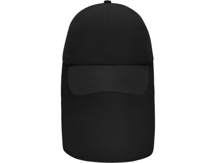 Myrtle Beach | MB 6243 6 panelová šiltovka s ochranou krku_03.6243 (Farba black, Veľkosť onesize)