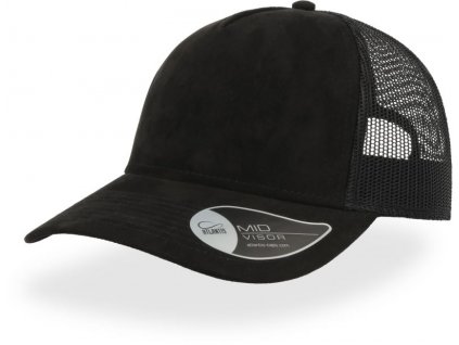 Atlantis | Rapper Suede 5 panelová Trucker šiltovka "Rapper Suede"_33.0196 (Farba black, Veľkosť onesize)