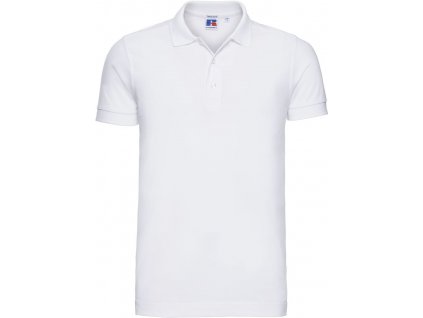 Russell | 566M Pánske elastické piqué polo_10.566M (Farba white, Veľkosť S)