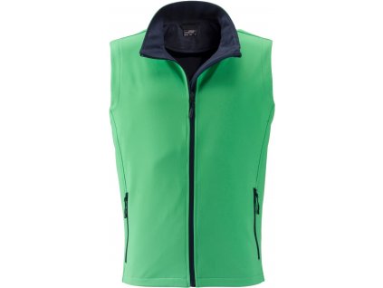 James & Nicholson | JN 1128 Pánska 2-vrstvová promo softshellová vesta_02.1128 (Farba green/navy, Veľkosť S)