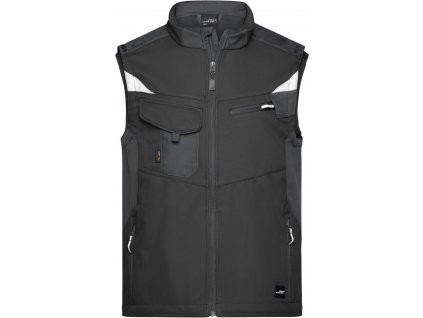 James & Nicholson | JN 845 Pracovná vesta - Strong_02.0845 (Farba black/black, Veľkosť XS)