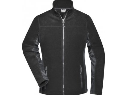 James & Nicholson | JN 841 Dámska pracovná mikrofleecová bunda - Strong_02.0841 (Farba black/carbon, Veľkosť XS)