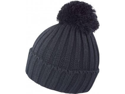 Result Winter Essentials | R369X Pletená čiapka s brmbolcom_28.369X (Farba black, Veľkosť onesize)