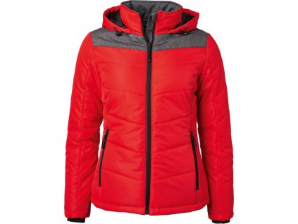 James & Nicholson | JN 1133 Dámska zimná bunda_02.1133 (Farba red/anthracite melange, Veľkosť S)