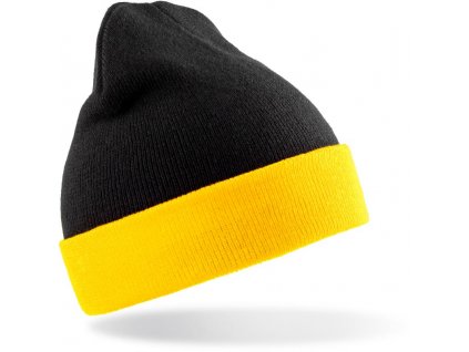 Result Recycled | RC930X Pletená čiapka "Black Compass"_28.930X (Farba black/yellow, Veľkosť onesize)