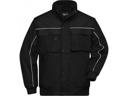 James & Nicholson | JN 810 Pracovná bunda s odopínacími rukávmi_02.081 (Farba black/black, Veľkosť S)