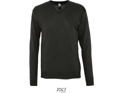 SOL'S | Galaxy Men Pletený pánsky sveter s V výstrihom_25.95 (Farba black, Veľkosť S)