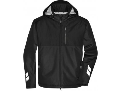 James & Nicholson | JN 1815 Pracovná hardshellová polstrovaná bunda_02.1815 (Farba black/black, Veľkosť XS)