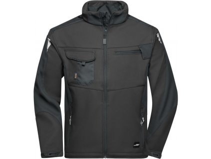 James & Nicholson | JN 844 Pracovná letná softshellová bunda - Strong_02.0844 (Farba black/black, Veľkosť XS)