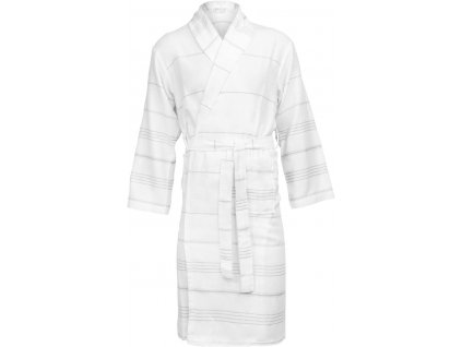 The One | Hamam Bathrobe Župan_48.1012 (Farba white/grey, Veľkosť S/M)