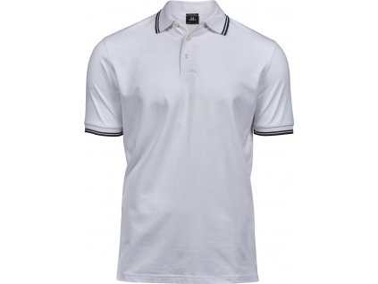 Tee Jays | 1407 Pánske elastické piqué polo z ťažkej bavlny_18.1407 (Farba white/navy, Veľkosť S)