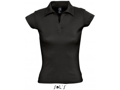 SOL'S | Pretty Dámske rebrované polo_25.1325 (Farba black, Veľkosť S)