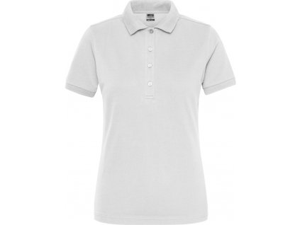 James & Nicholson | JN 1805 Dámske pracovné elast. polo z bio bavlny - Solid_02.1805 (Farba white, Veľkosť XS)