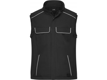 James & Nicholson | JN 883 Pracovná softshellová vesta - Solid_02.0883 (Farba black, Veľkosť XS)