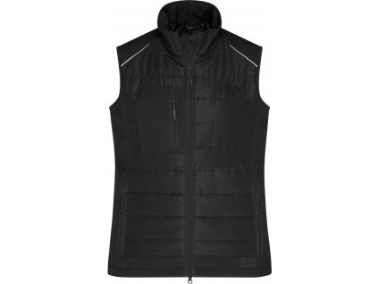 James & Nicholson | JN 1821 Dámska hybridná vesta_02.1821 (Farba black/black, Veľkosť XS)