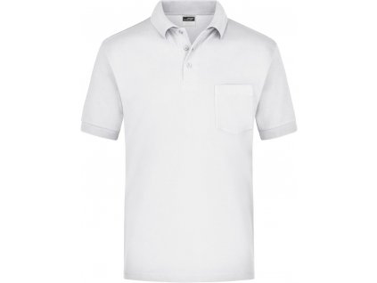 James & Nicholson | JN 26 Piqué polo s náprsným vreckom_02.0026 (Farba white, Veľkosť S)