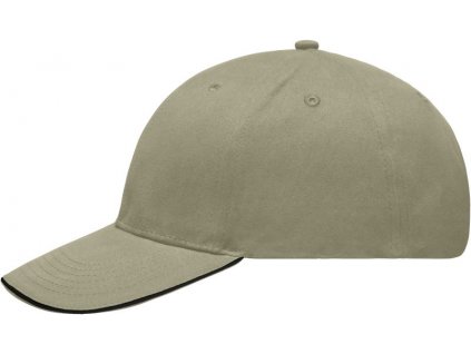 Myrtle Beach | MB 6541 Ľahko brúsená 6 panelová sandwich šiltovka_03.6541 (Farba beige/black, Veľkosť onesize)