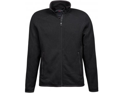 Tee Jays | 9615 Pánska melanžová pletená fleecová bunda_18.9615 (Farba black, Veľkosť S)