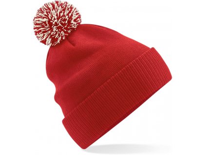 Beechfield | B450B Detská pletená čiapka "Snowstar®"_53.450B (Farba bright red/off white, Veľkosť onesize)