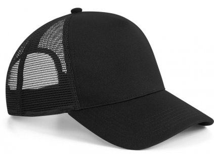 Beechfield | B642 5 panelová Snapback šiltovka "Microknit Trucker"_53.0642 (Farba black, Veľkosť onesize)